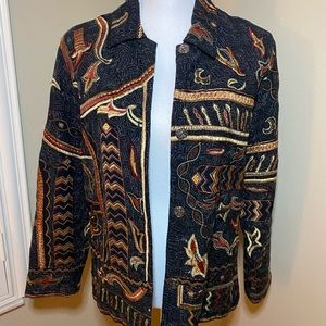 Chicos Jacket deco pattern